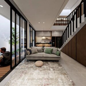 Pintu Aluminium Hitam Matte