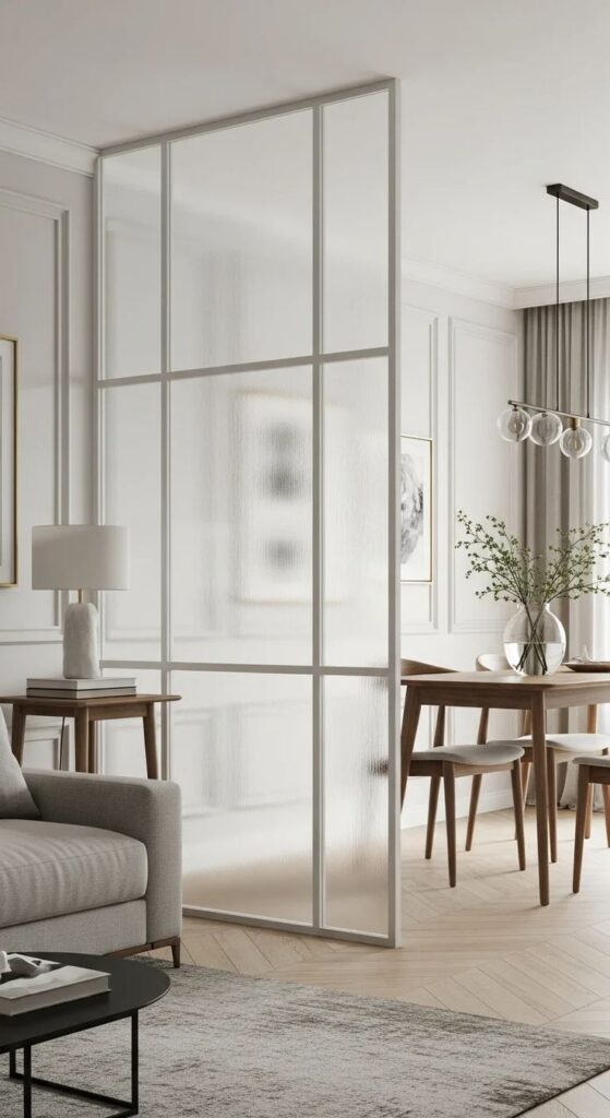 Partisi Aluminium Kaca Frosted