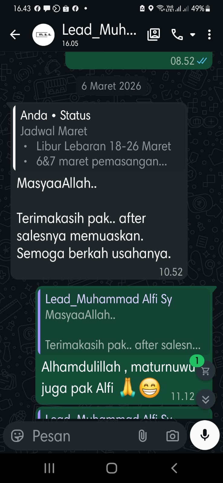 Testimoni Pak Alfi